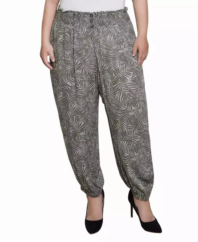 NY Collection | Plus Size Smock-Waist Pants
