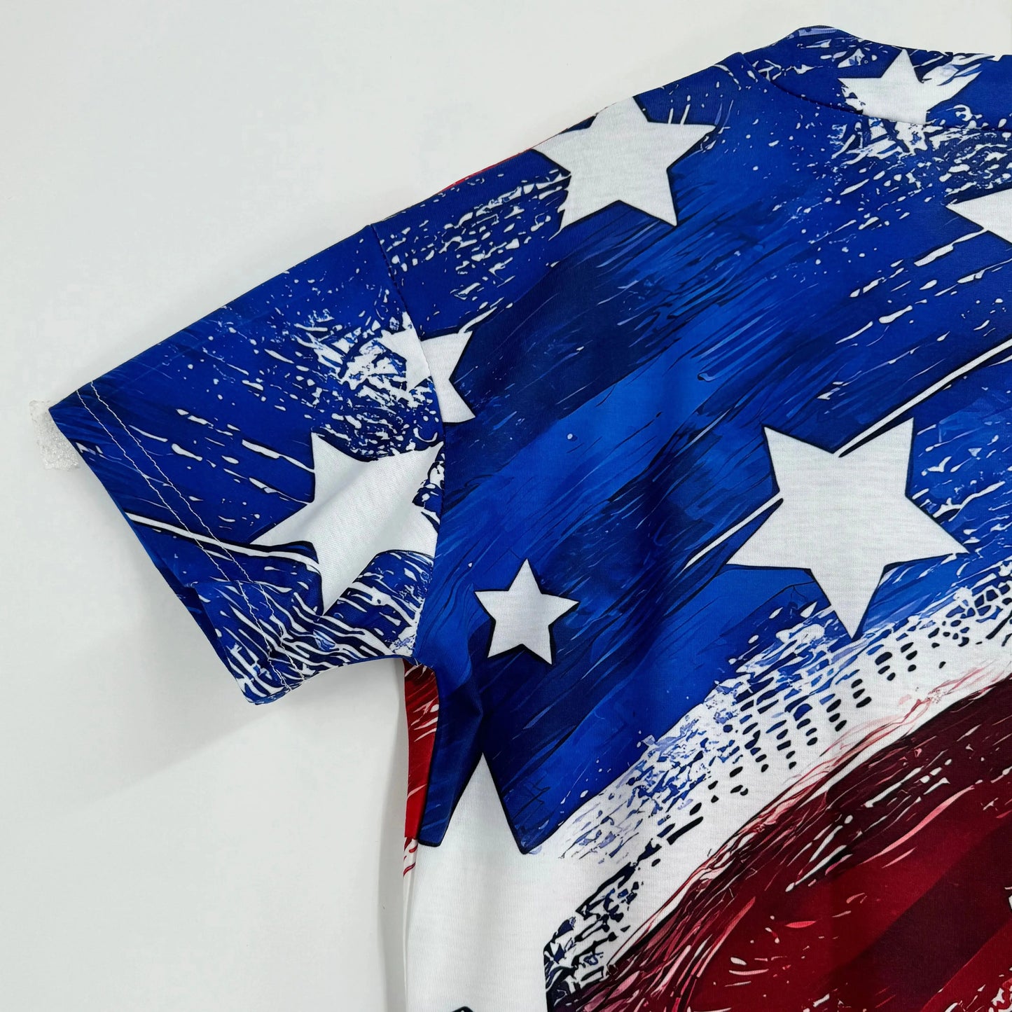 Large Size Casual Fashion Red Women's Gradient Digital Geometric Print Short-sleeved V-neck Loose Fit Comfortable Pencil Skirt D