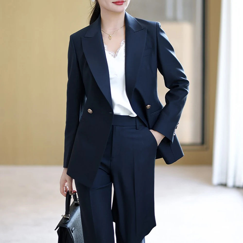 Luxury Customized Women Suits Set Slim Fit Fashion Commuting Style Formal Attire Elegant High-End Workplace Two-Piece Blazer