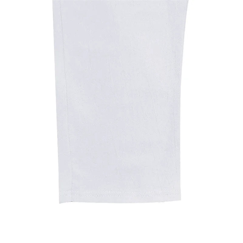 Men s Lightweight Linen Trousers with Adjustable Drawstring Waistband and Straight Leg Design for Comfortable Summer Wear