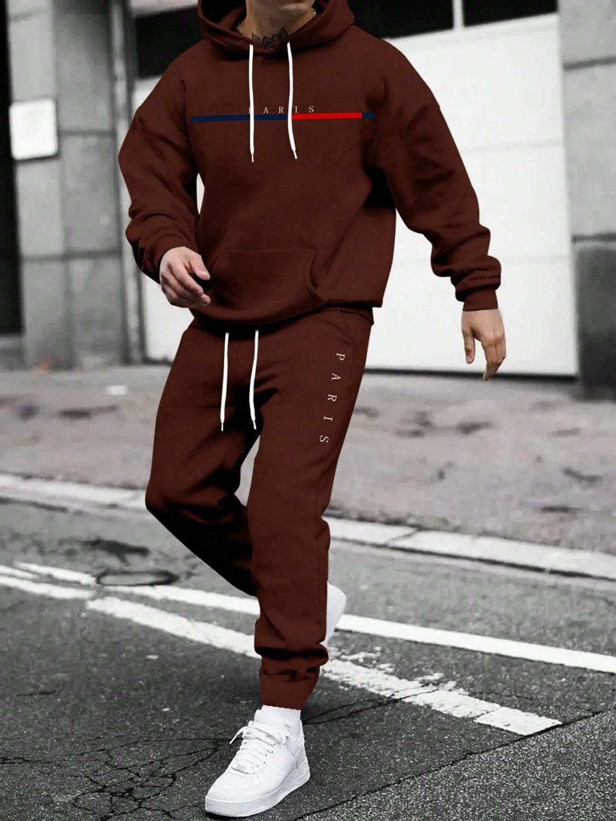 Autumn Winter Piece Set for men Drawstring Women's Tracksuit Hooded Suit Quality Comfortable Casual Pullover Fashion Daily