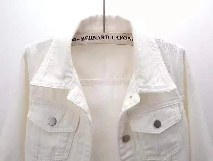 Women Denim Jacket Spring Autumn Short Coat Pink Jean Jackets Casual Tops Purple Yellow Purple Blue Loose Tops Lady Outerwear