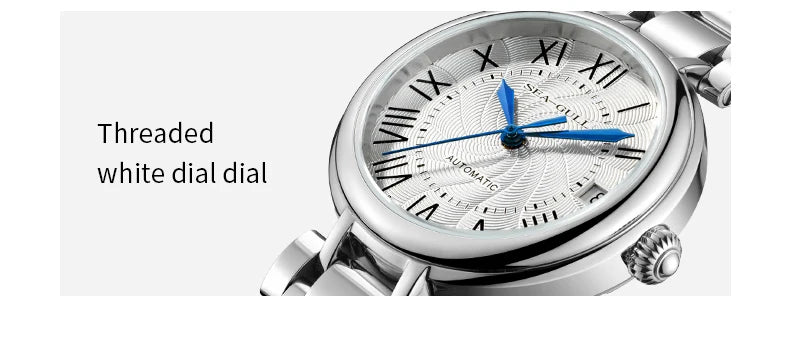 Seagull Reloj Fashion White Diamond Ladies Watch Top Brand Luxury Wrist Watch Simple Women Dress Watch Relogios Feminino 417L