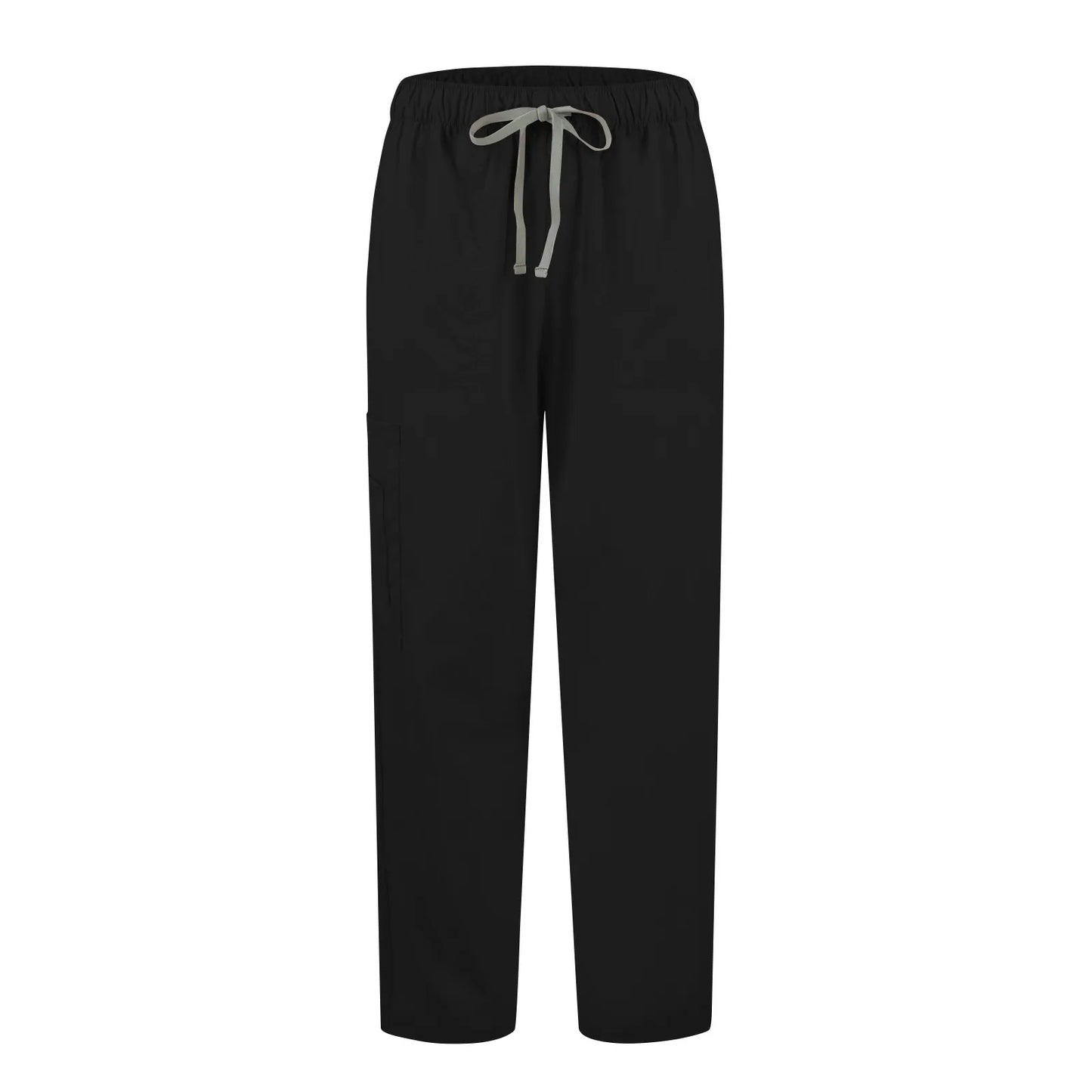 Women Two-Piece Set Solid Color Stand-Up Collar Short-Sleeve Top With Zipper Pocket And Matching Pants Professional Workwear