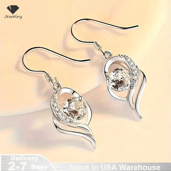 S925 silver moissanite 0.5 carat ocean heart-shaped earrings fashionable temperament classic high-end casual exquisite women USA