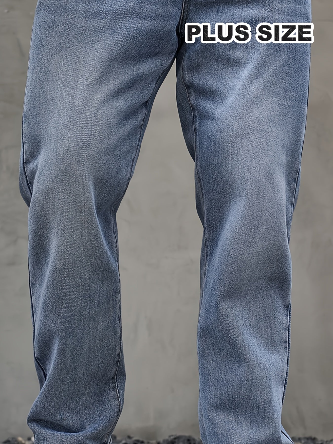 Extra Large Size, Loose and Fashionable Single Item, Men's Washed Jeans, Comfortable Outdoor Trousers for Men, Suitable for Outdoor Travel, PLUS SIZE