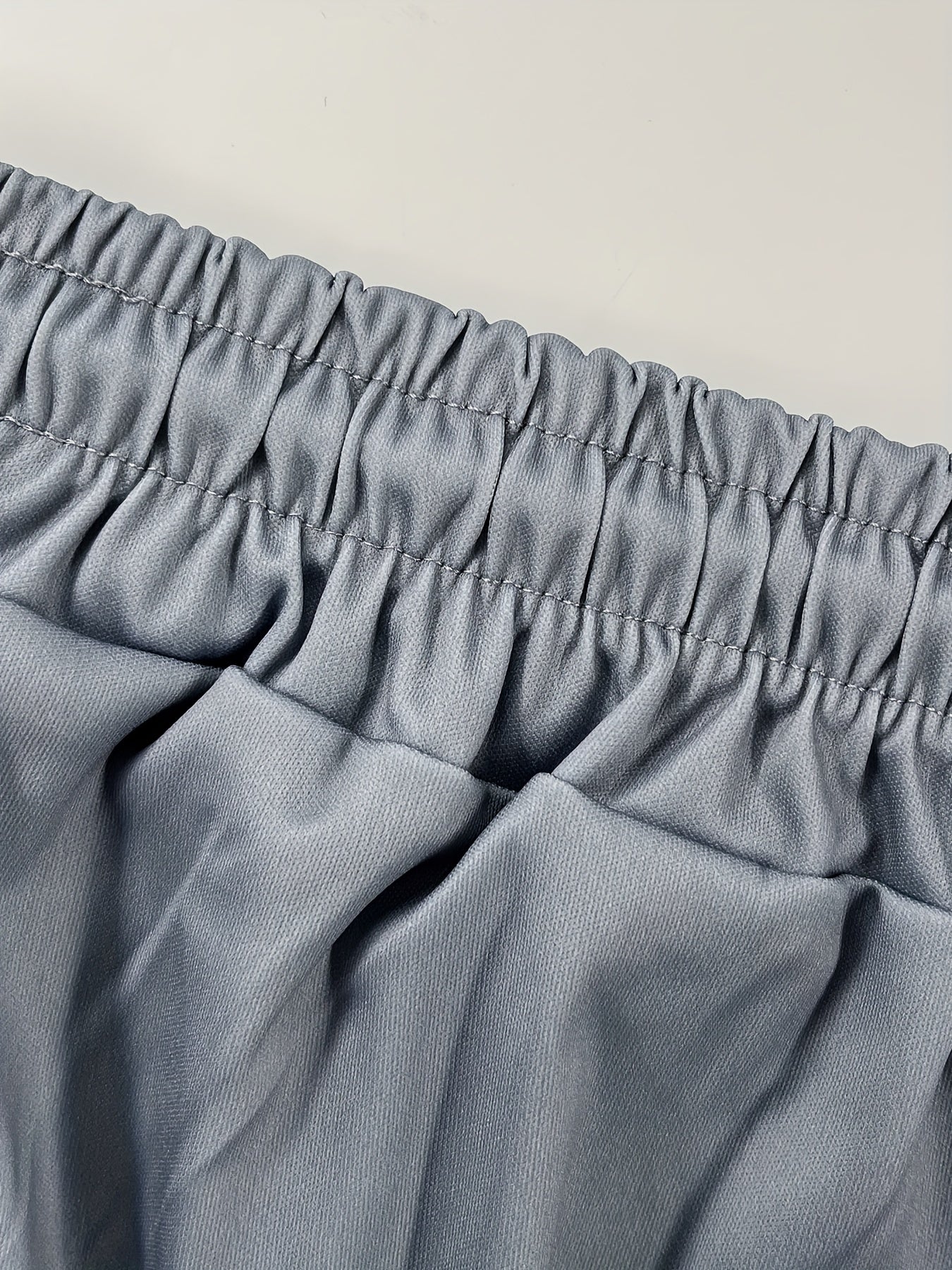 [Classic Men's Trouser Suit] Classic European and American Men's Long-Sleeved Trouser Suit - Breathable Skin-Friendly 2-Color Stitching Print Graphic Design - White and Gray