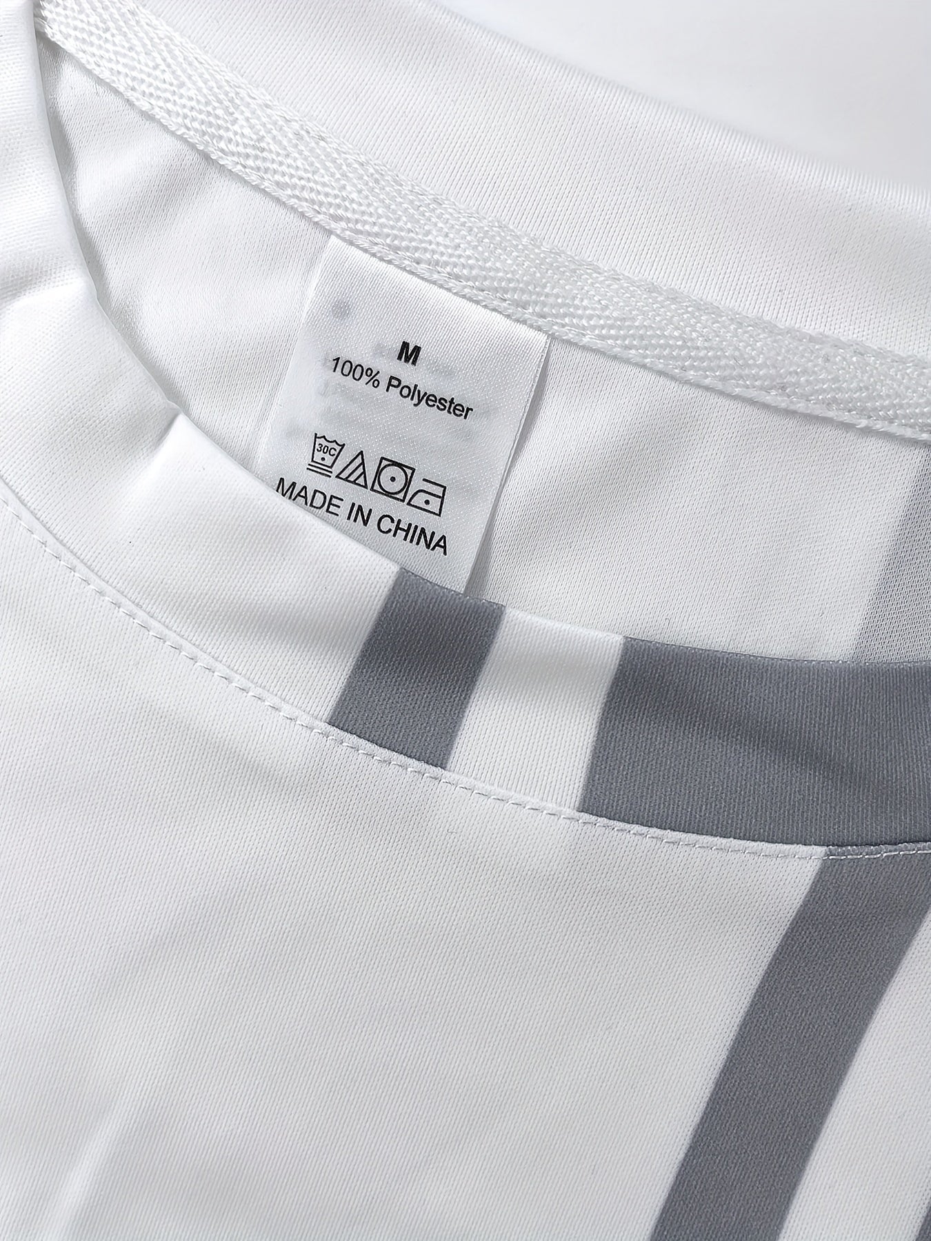 [Classic Men's Trouser Suit] Classic European and American Men's Long-Sleeved Trouser Suit - Breathable Skin-Friendly 2-Color Stitching Print Graphic Design - White and Gray