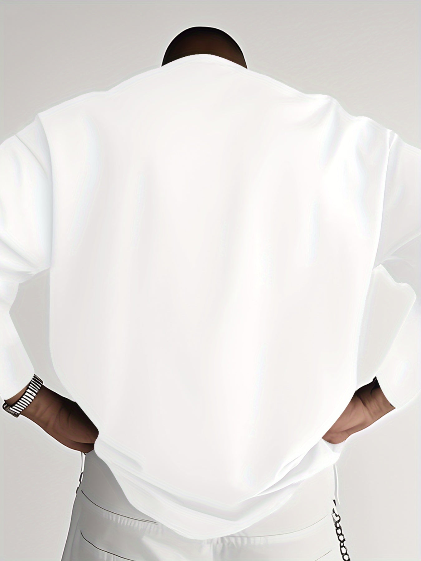 Men's Plus Size Christian Faith T-Shirt - Inspirational "GOD IS GOOD ALL THE TIME" & Cross Print, Breathable Long Sleeve Round Neck Casual Shirt for Church, Casual Attire, Spring/Fall Layering (Adults & Teens) - Comfortable R