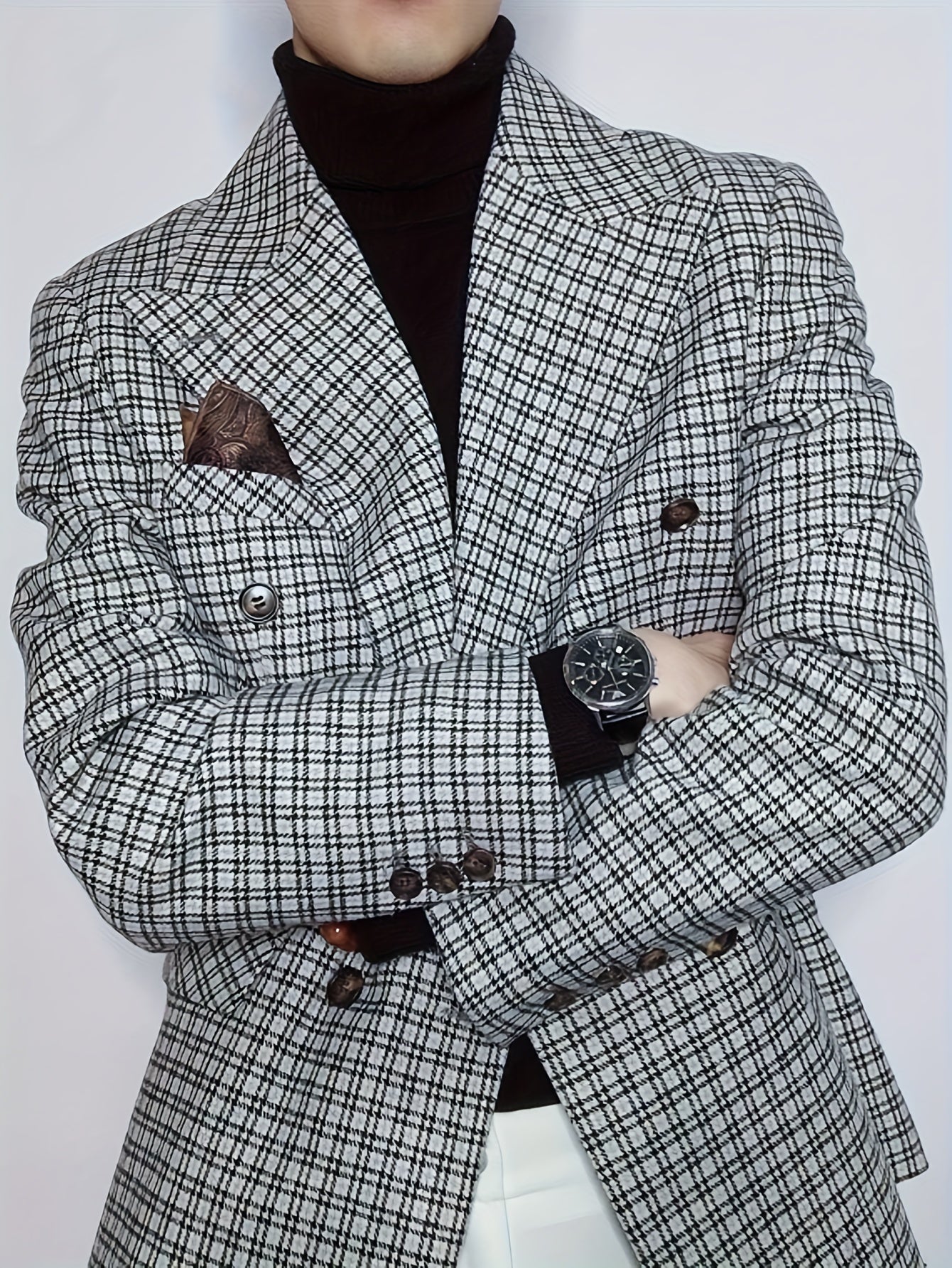 1 Basic Men's Turtleneck Sweater - Solid Color Winter Warm, Stretchy and Breathable, Casual and Formal Elegant Sweater, Black, White, Grey for Casual and Formal Occasions