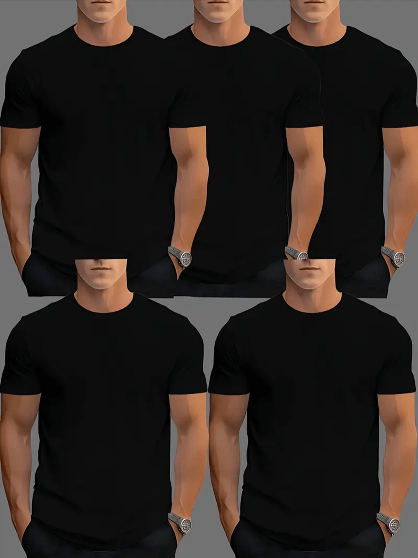 5 Piece of Blank TShirt For Men or women Unisex Casual Short Sleeve Tee 100% Heavy Cotton Crew Neck, Soft Adorable Tees Tops