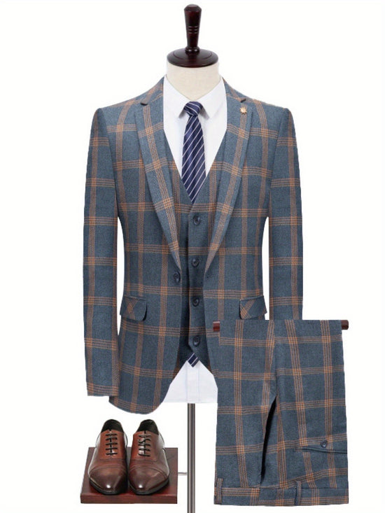 Big size suit three piece set for Men&