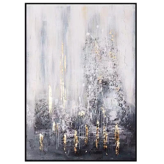 Large Original Hand Painted Abstract Textured Modern Golden Oil Painting On Canvas Wall Art For Living Room Home Decor No Frame