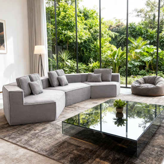 Extra Large Modular Compressed Sofa, 181.10 × 78.15 × 26.18-inch Oversized Sectional Couch, Vacuum Packed for Easy Shipping, Modern Sofa for Living Room, Gatherings, Extra-Wide Comfort Design 33017-3