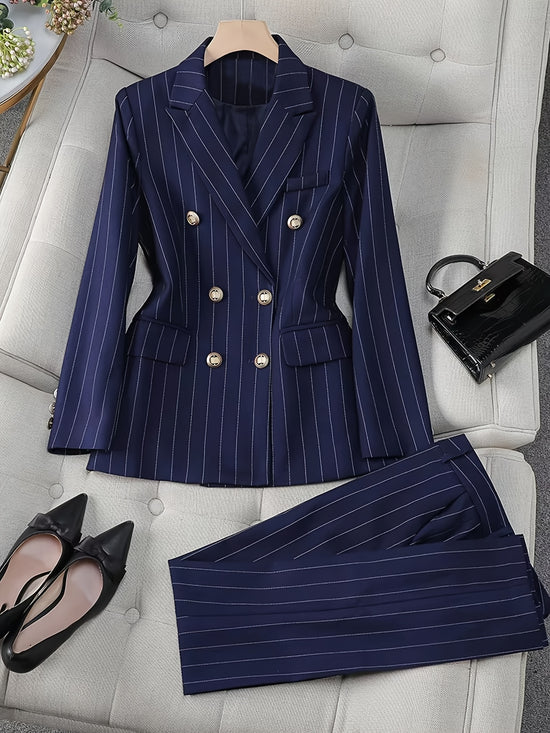 Blue Striped Women&