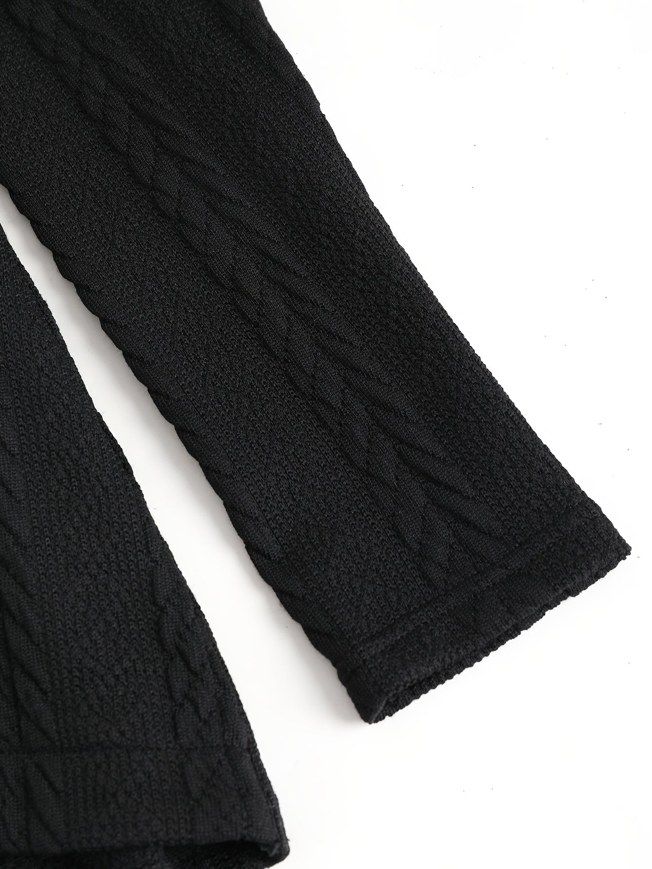 Women'S Casual Knit Cardigan, High Neck Asymmetrical Button Detail, Solid Color Polyester 95% Spandex 5% Long Sleeve Top for Fall/Winter