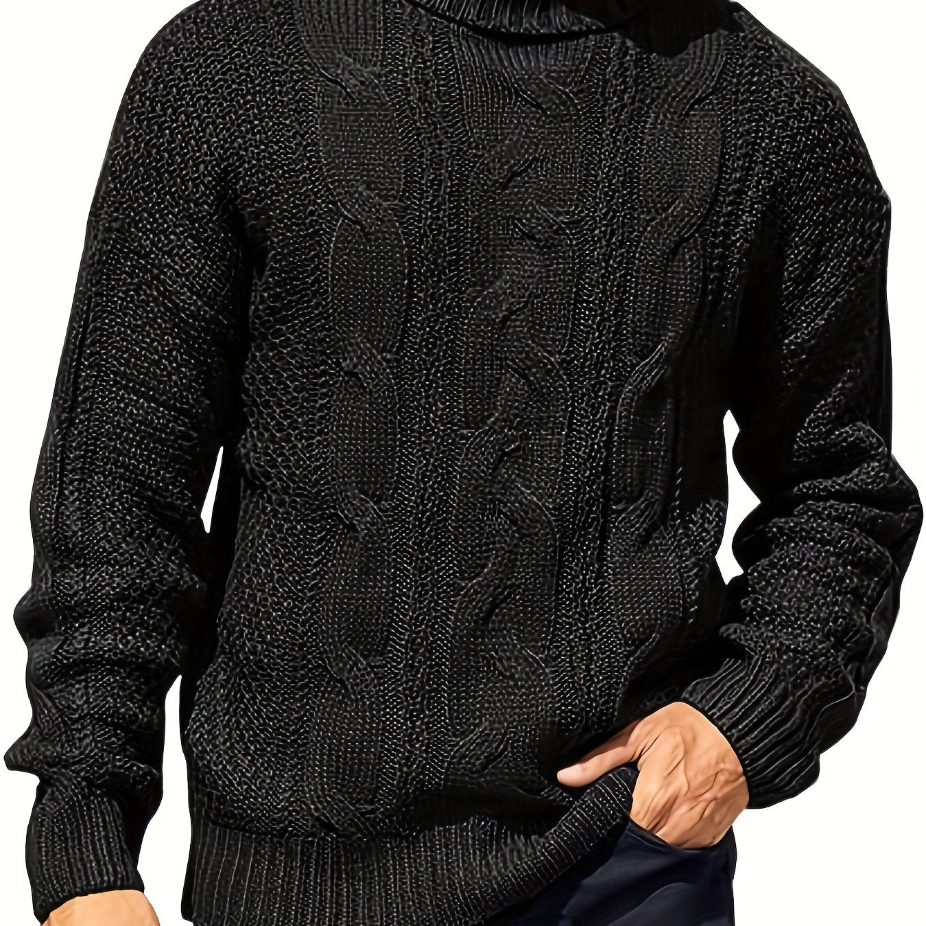 Plus Size Men's Knit Pullover Sweater, PLUS SIZE