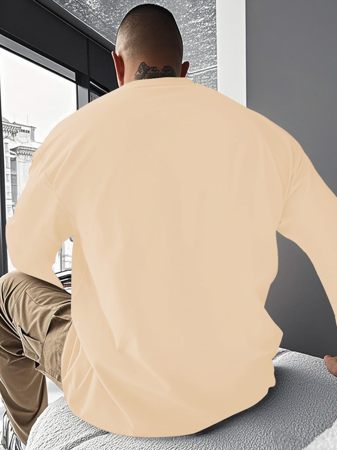 Men's Oversized Christian Faith T-Shirt with "God is Good All The Time" Print - Breathable Long Sleeve Casual Round Neck Shirt for Church, Casual Attire & Religious Events - Spring/Fall Comfort Fit (Adults & Teens) - Medium S